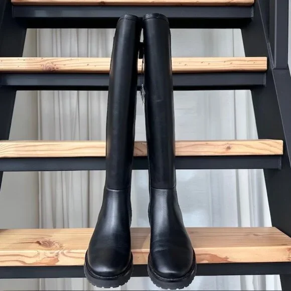 New Cole Haan Lyndon Equestrian Waterproof Boots - 7.5 Black - Picture 5 of 10